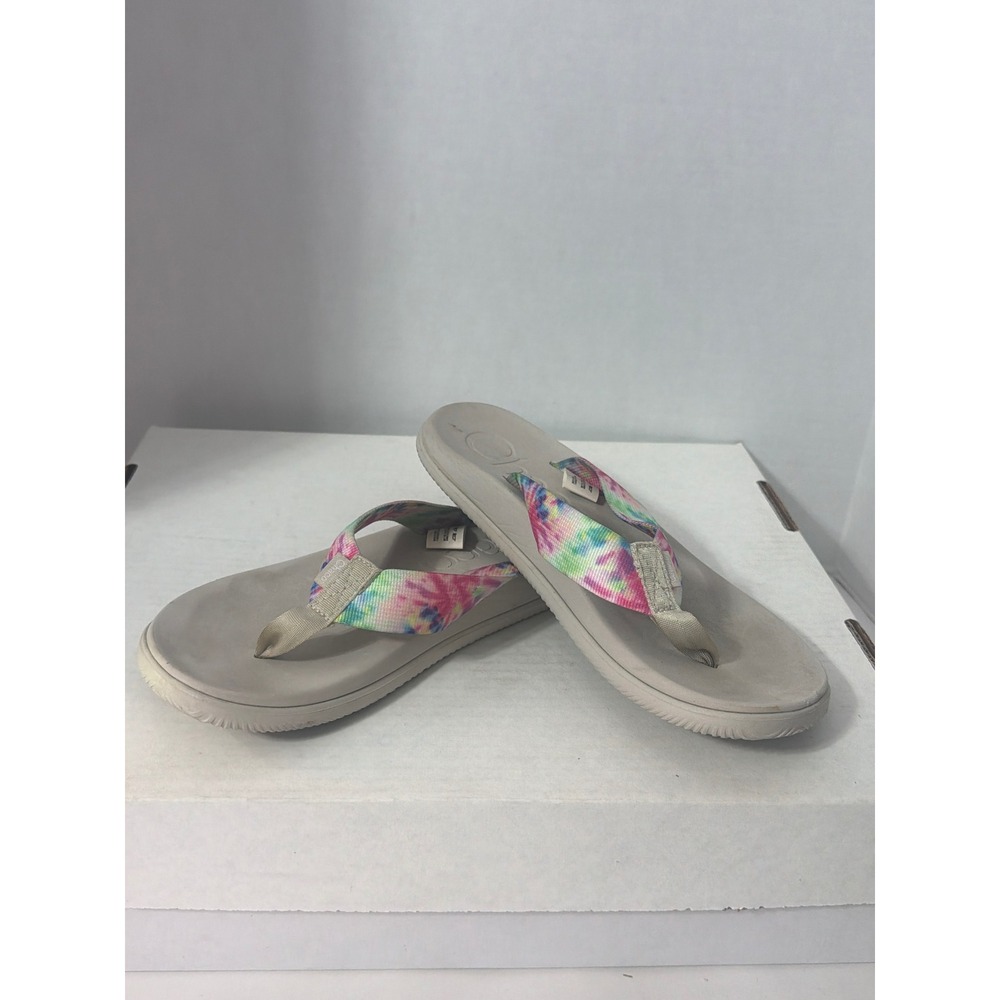 Chaco Chillos Flip Sandals Womens 8 Tie Dye Multi Color Thong J108786